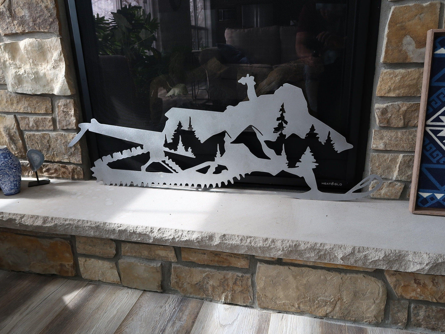 Snowmobile Metal Wall Art, Mountain Decor - properfabrication