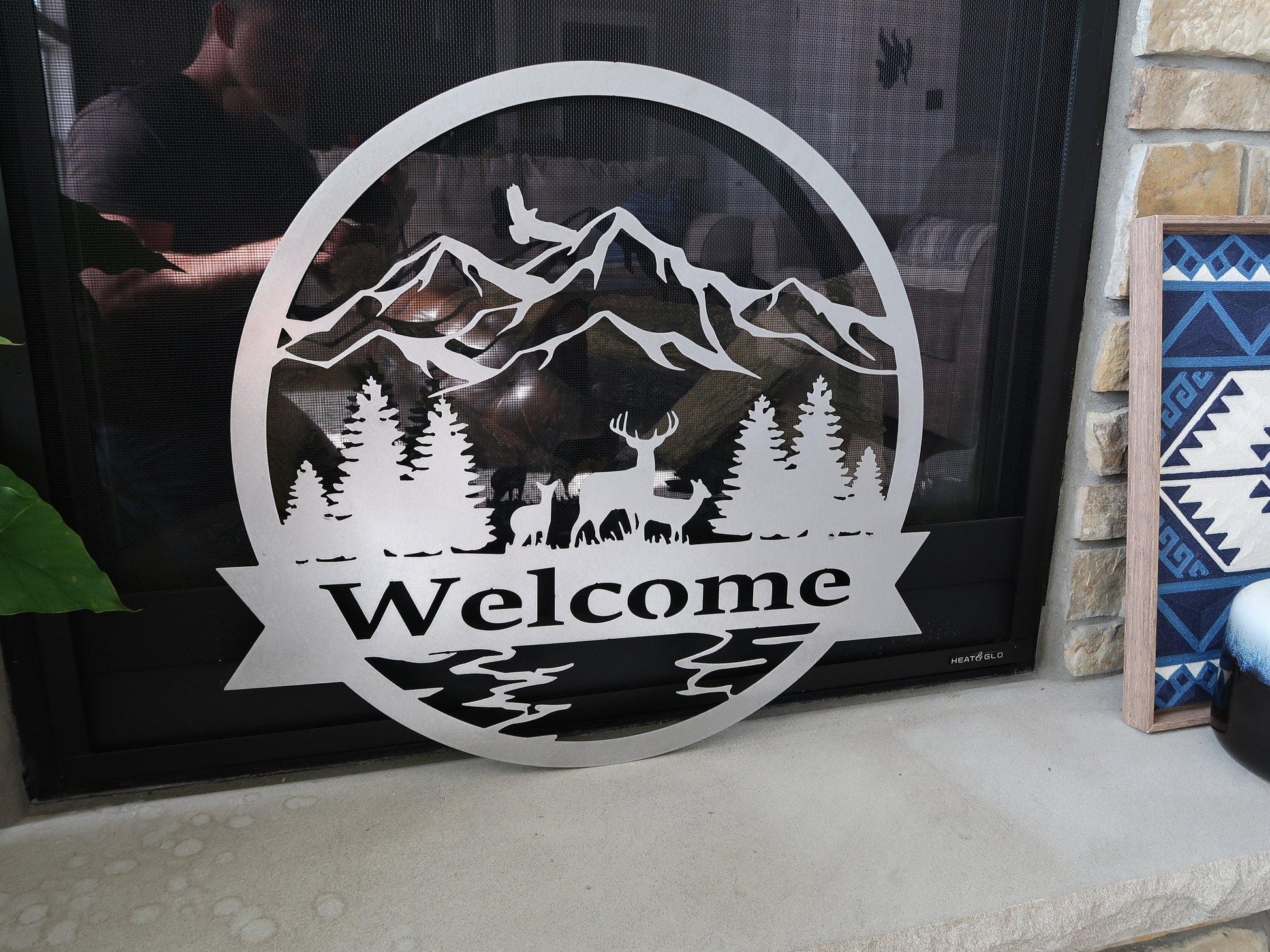 Customizable Outdoor Themed Welcome Sign - properfabrication