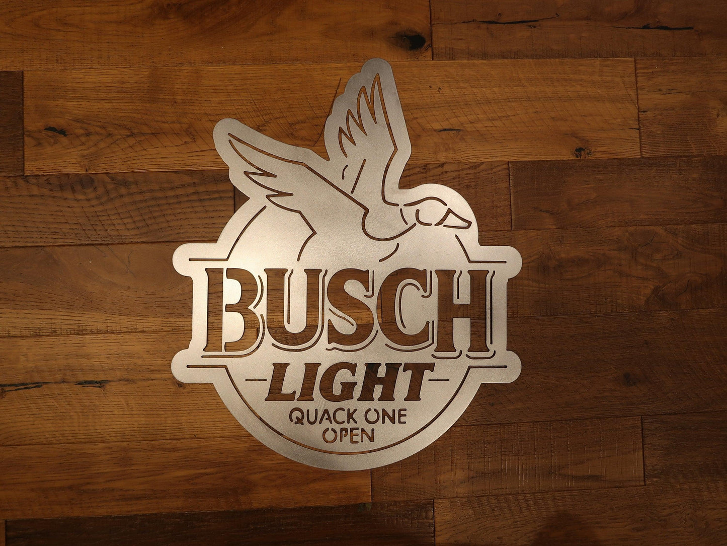 Busch Light Quack One Open Metal Sign, Bar Decor, Wall Hangings - properfabrication