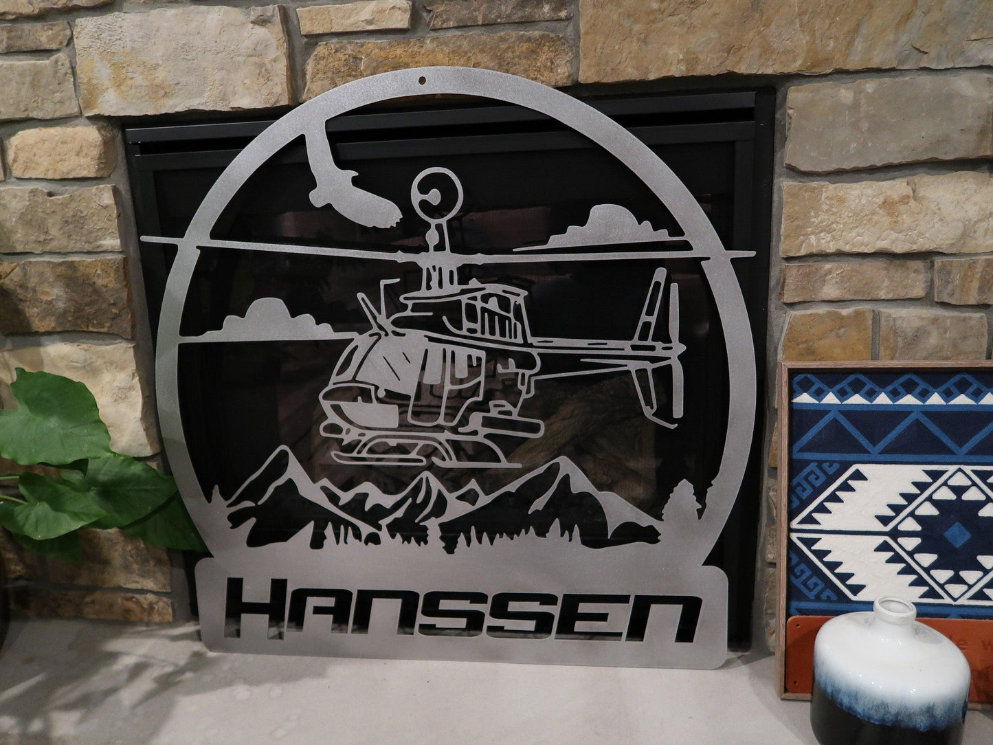 Personalized Helicopter Metal Wall Art - properfabrication