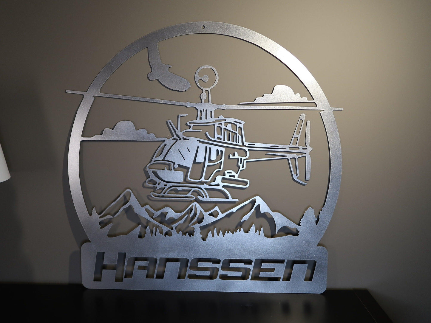 Personalized Helicopter Metal Wall Art - properfabrication