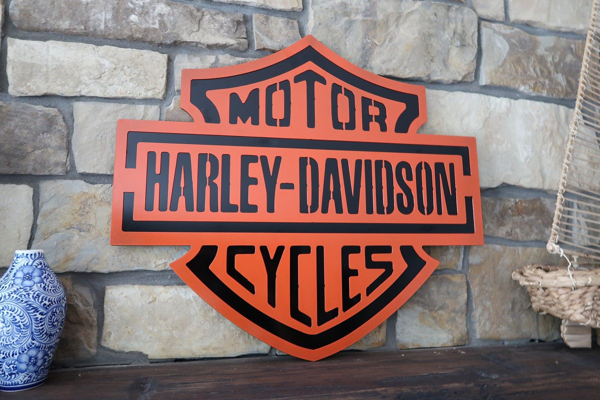 Harley Davidson Metal Sign, Garage/Man Cave Decor - properfabrication