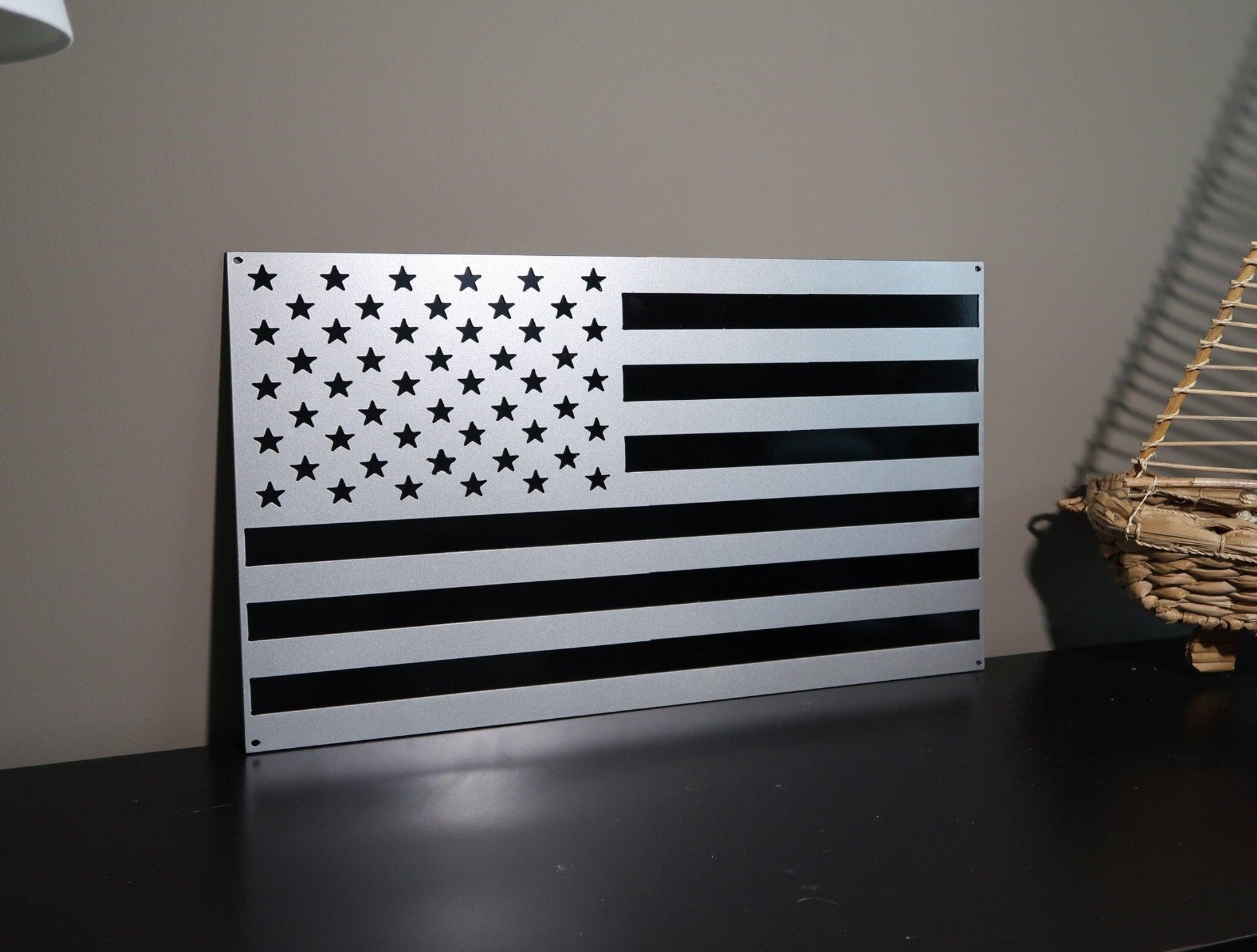 American Flag Wall Art, Patriotic Home/Office Decor - properfabrication