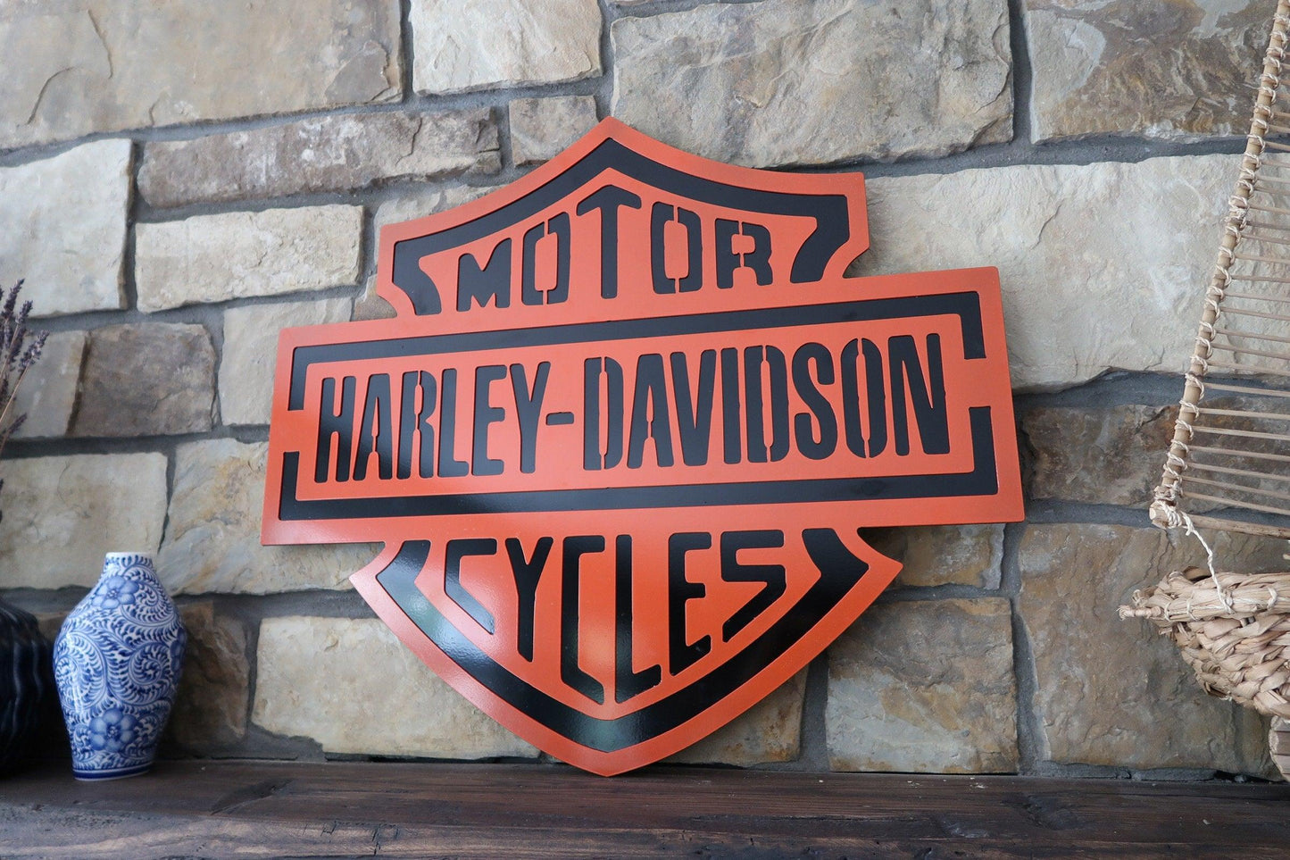 Harley Davidson Metal Sign, Garage/Man Cave Decor - properfabrication