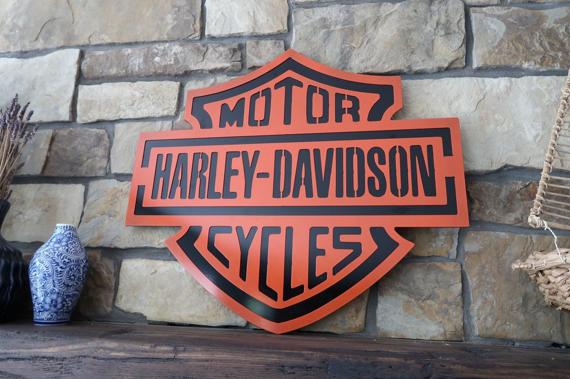 Harley Davidson Metal Sign, Garage/Man Cave Decor - properfabrication