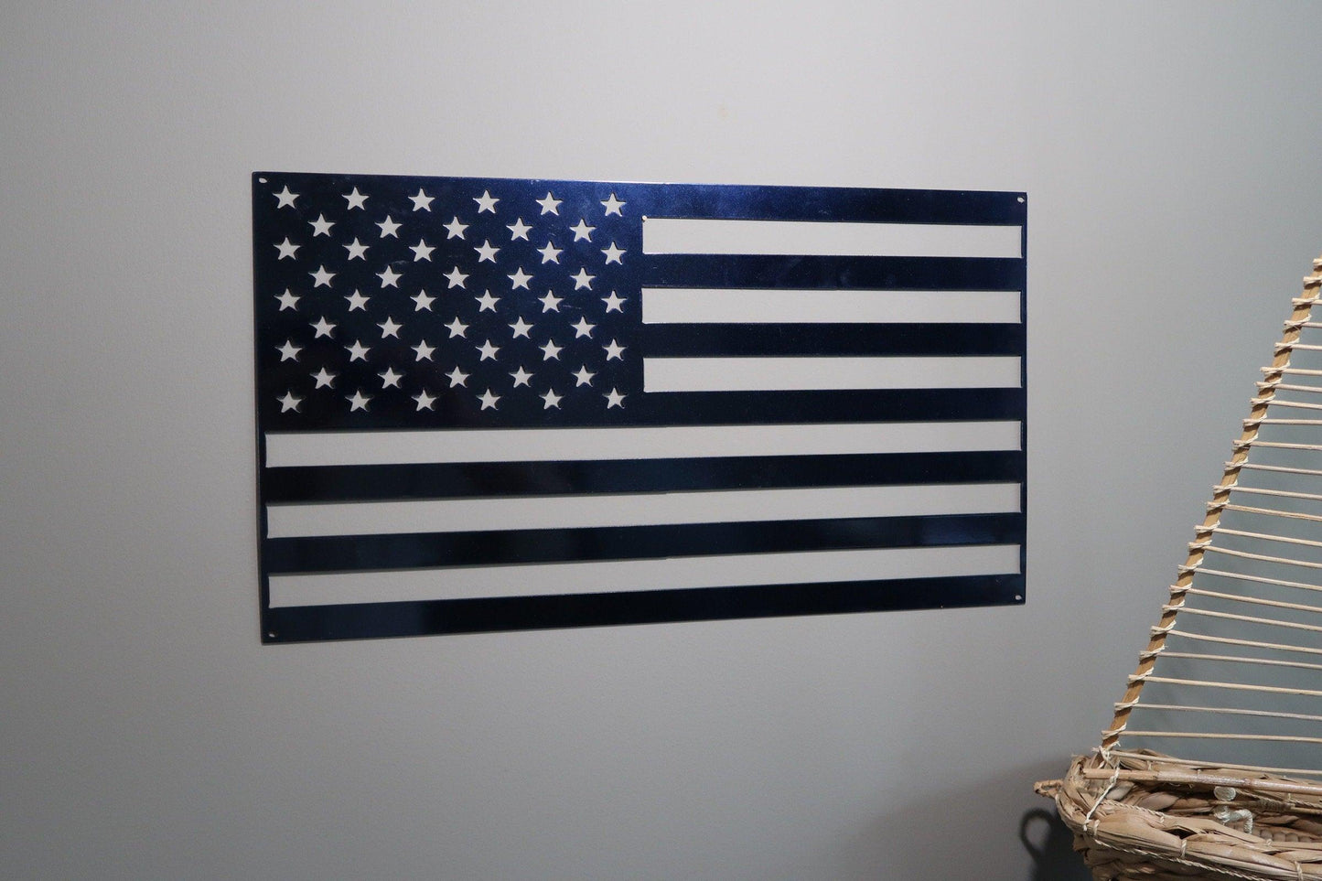 Steel American Flag Sign, Patriotic Home Decor - properfabrication