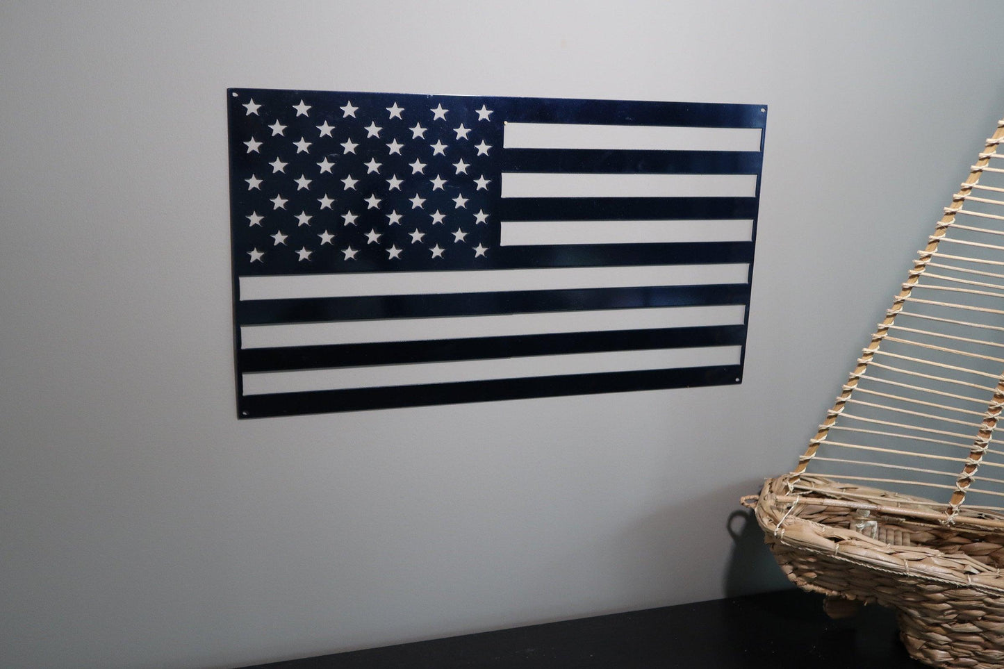 Steel American Flag Sign, Patriotic Home Decor - properfabrication