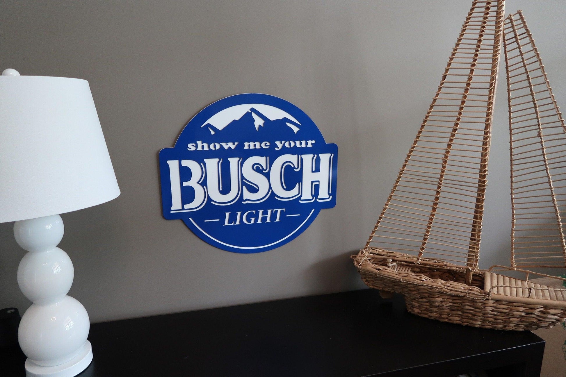 Busch Light Metal Sign, Bar Decor - properfabrication