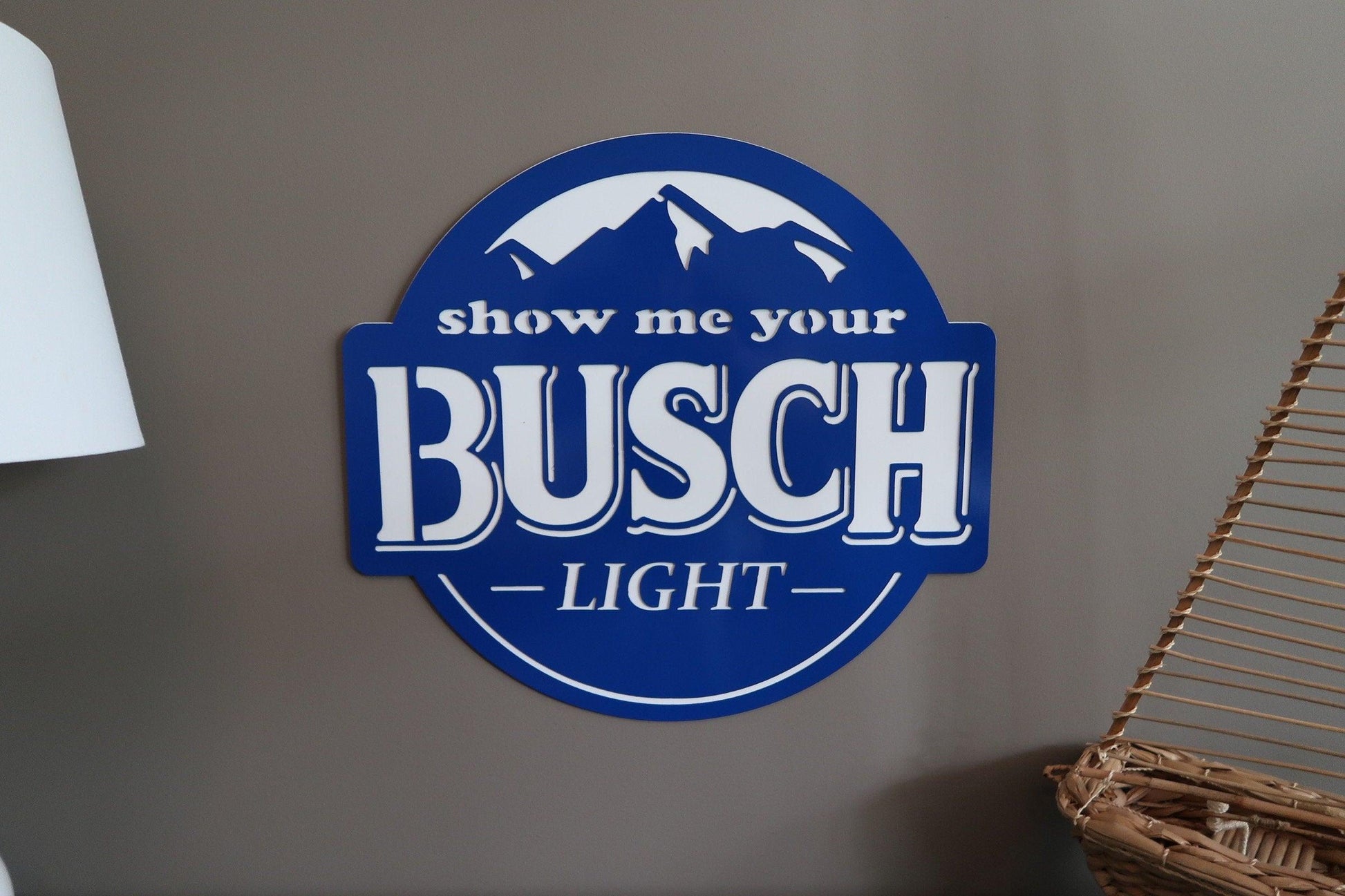 Busch Light Metal Sign, Bar Decor - properfabrication